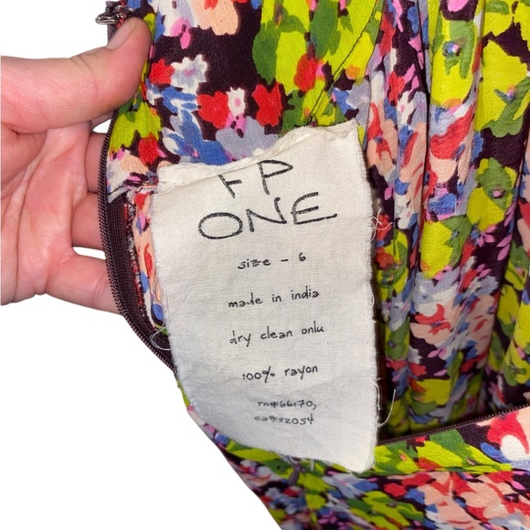 FP One Free People Green Purple High low Floral Halter Maxi special occasion - Picture 11 of 16